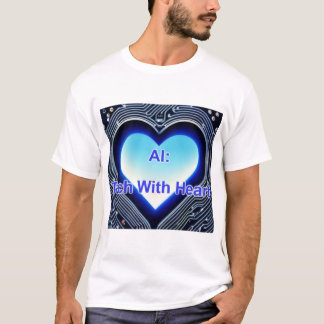 AI: Tech med Hjärta Herr Vit T Shirt
