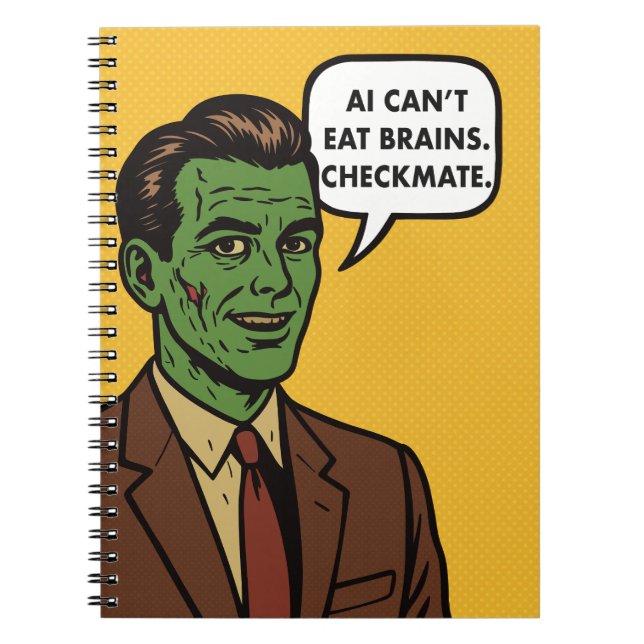 AI Tech Popkultur Zombie Anteckningsbok (Framsidan)