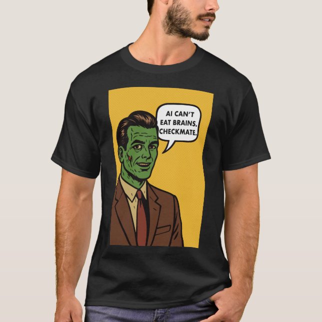 AI Tech Popkultur Zombie T Shirt (Framsida)