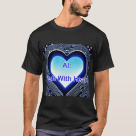 AI: Tech with Heart Men's Black T Shirt