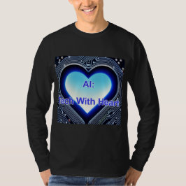 AI: Tech with Heart Men's Long Sleeve Black T Shirt