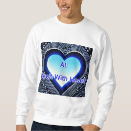 AI: Tech with Heart Men's White Lång Ärmad Tröja