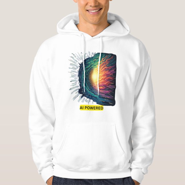 AI-teknik - Futuristiskans tekniska design Hoodie (Framsida)