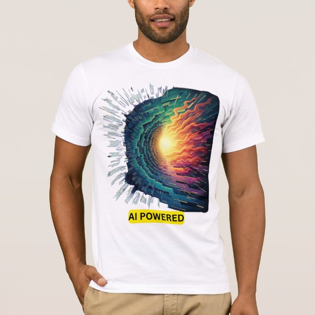 AI-teknik - Futuristiskans tekniska design T Shirt (Framsida)