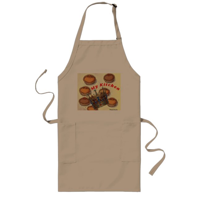 AI Thanksgiving Paj My Kitchen Apron Långt Förkläde (Framsidan)