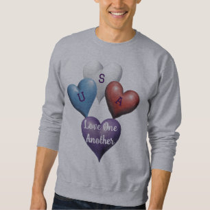 AI USA Kärlek till varandra T-shirt Lång Ärmad Tröja