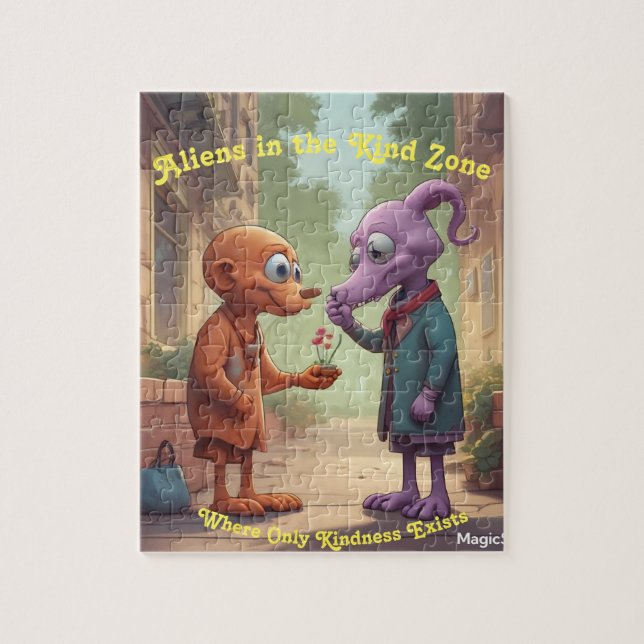 AI-Utomjordingar i Kind Zon Puzzle Pussel (Vertikal)