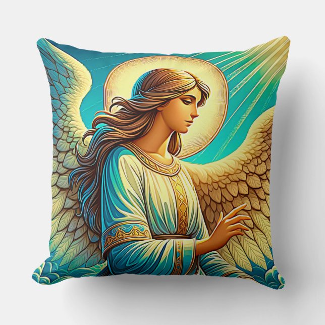 AI Vacker Angel Expressionisse Effect Kudde (Framsida)