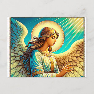 AI Vacker Angel Expressionisse Effect Vykort
