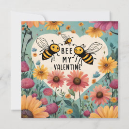 Ai Vintage Bee My Valentine Alla hjärtans dag  Julkort