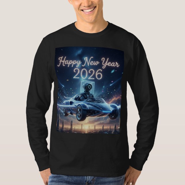 AI Vision: Robotens första resa in i 2026  T Shirt (Framsida)