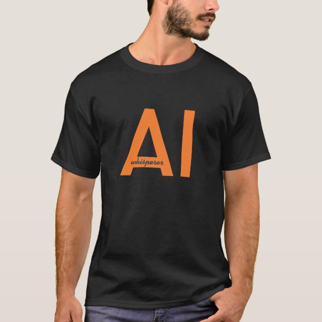 AI-viskare orangen ingenjör T Shirt (Framsida)
