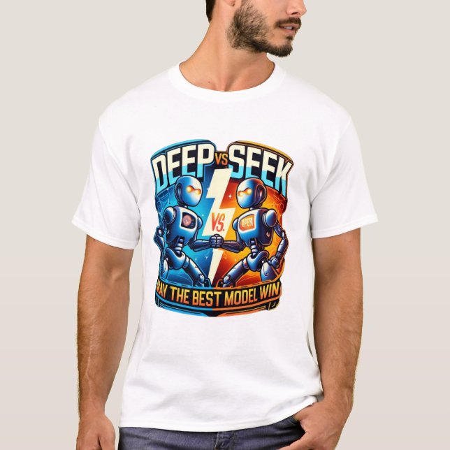 AI-visning: Deep vs Seek - Ultimate Model Fladderm T Shirt (Framsida)