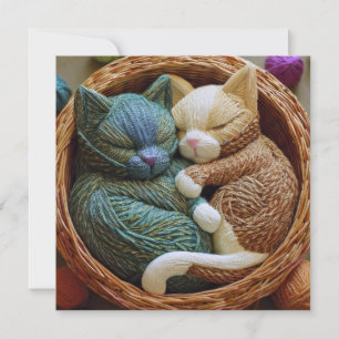 AI Yarn Cat Julkort