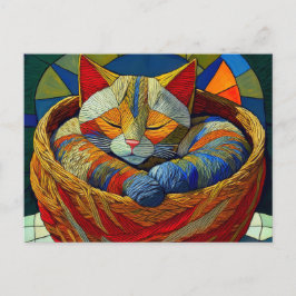 AI Yarn Cat Vykort