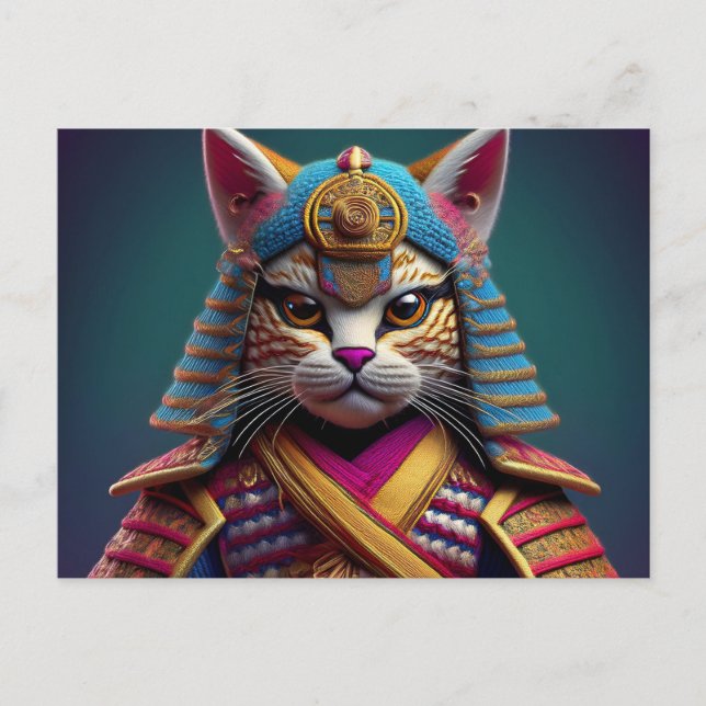 AI Yarn Cat Vykort (Framsida)