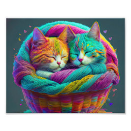AI Yarn Cats Fototryck