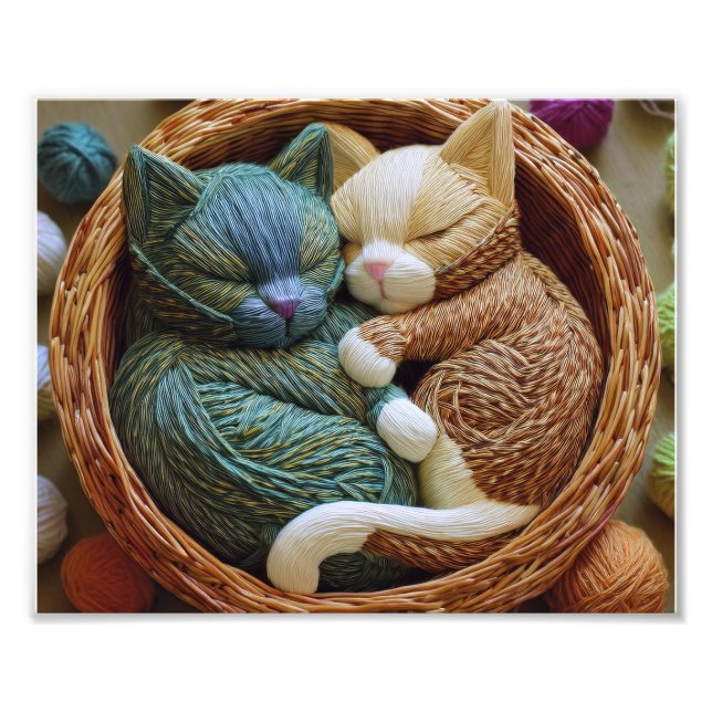 AI Yarn Cats Fototryck (Framsidan)