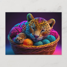 AI Yarn Jaguar Vykort