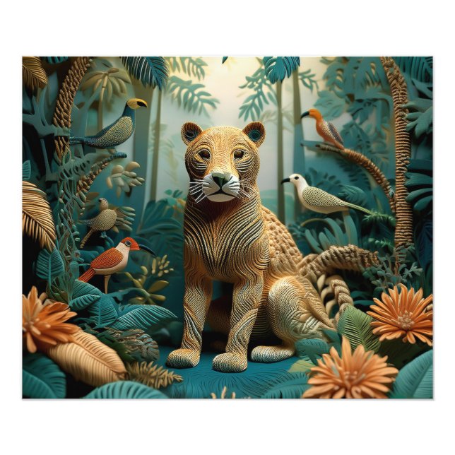 AI Yarn Jungle Fototryck (Framsidan)