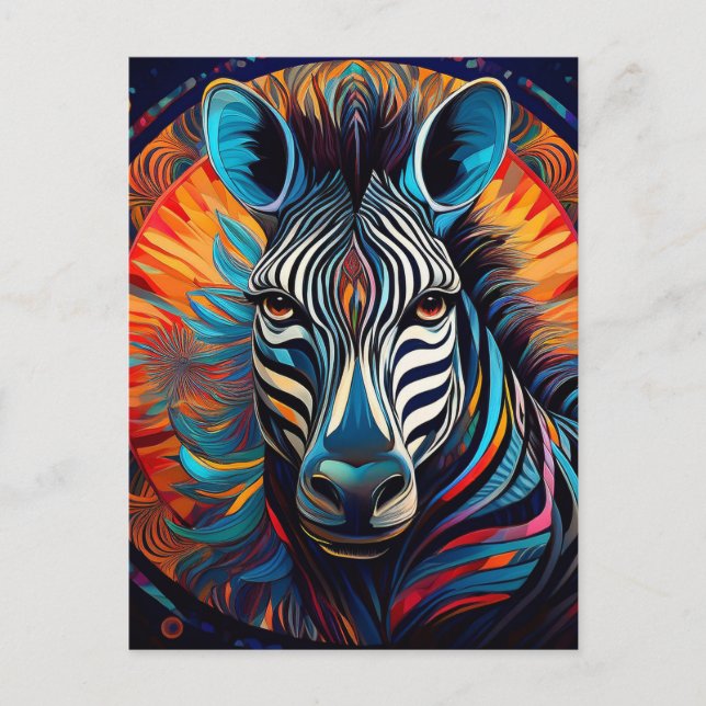 AI zebra Helg Vykort (Framsida)