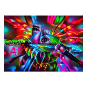 Aichmofobia: Vivid Surreal Art Fototryck
