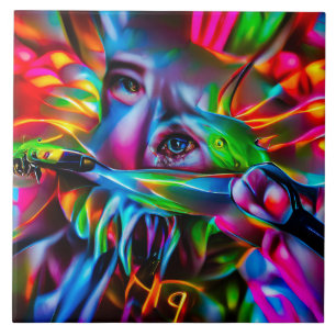 Aichmofobia: Vivid Surreal Art Kakelplatta