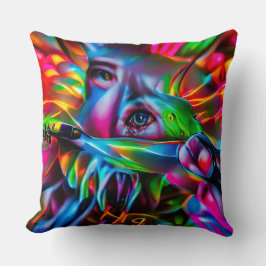 Aichmofobia: Vivid Surreal Art Kudde