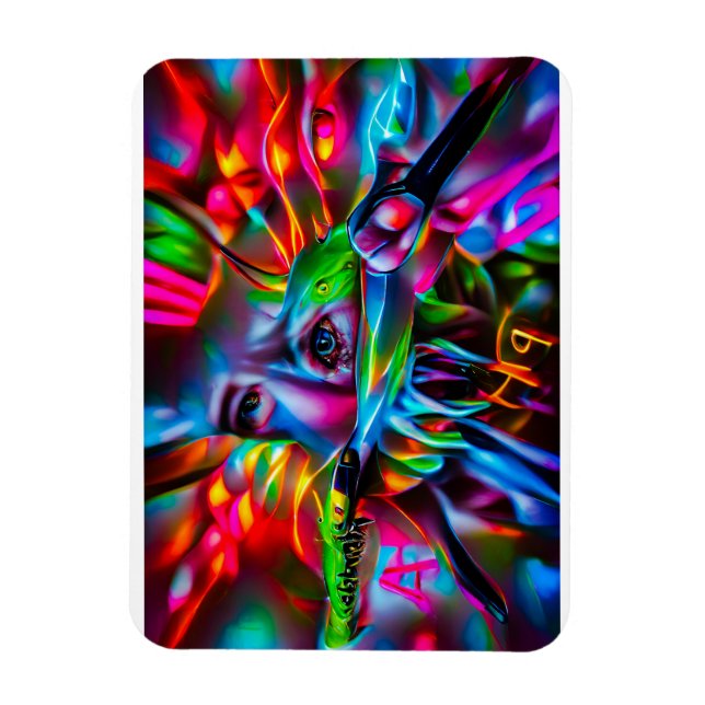 Aichmofobia: Vivid Surreal Art Magnet (Vertikal)