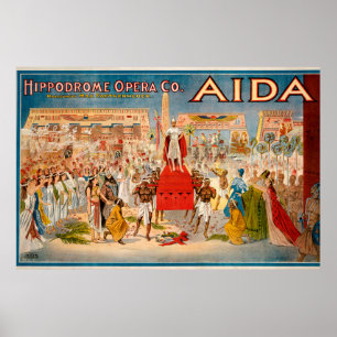 Aida opera vintage affisch (1908)