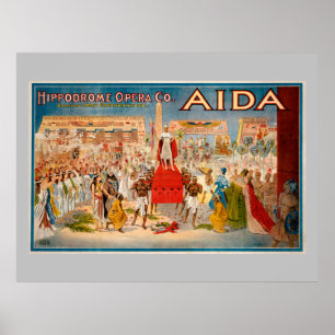 Aida opera vintage affisch (1908)