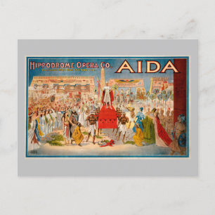 Aida opera vintage affisch (1908) vykort