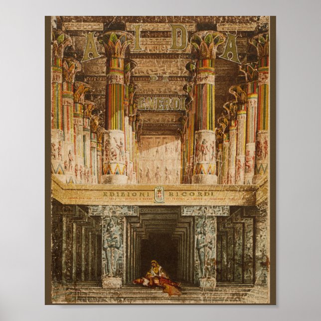 Aïda Vocal Score Cover (1872) Poster (Framsidan)