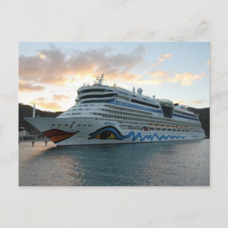 AIDAluna Cruise Frakt in Road Town on Tortola Vykort