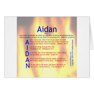 Aidan Acrostic Hälsningskort