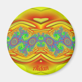 AIDAN ~ Yellow, Orange and Blue ~ Stunning Design Magnet