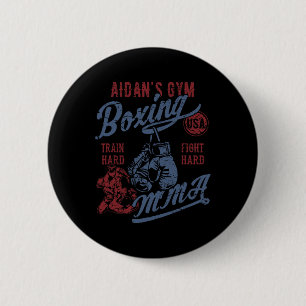 Aidans grammofon Boxing Mma Retro Design for Namn Knapp