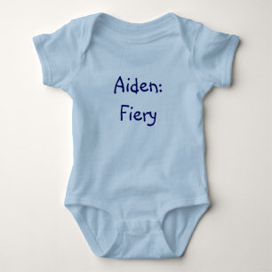 Aiden Baby Namn Betydelse Bodydress Tee Shirt