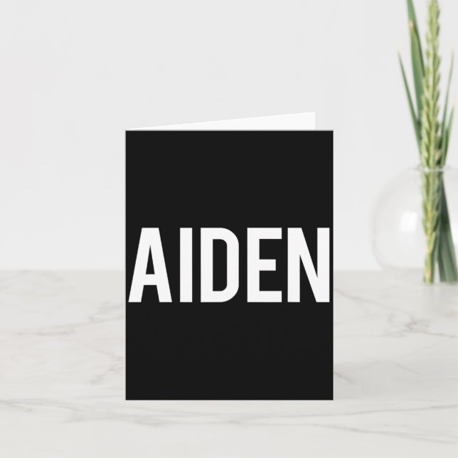 Aiden - Cool New Funny Name Fan Gift Tee  Kort (Framsida)