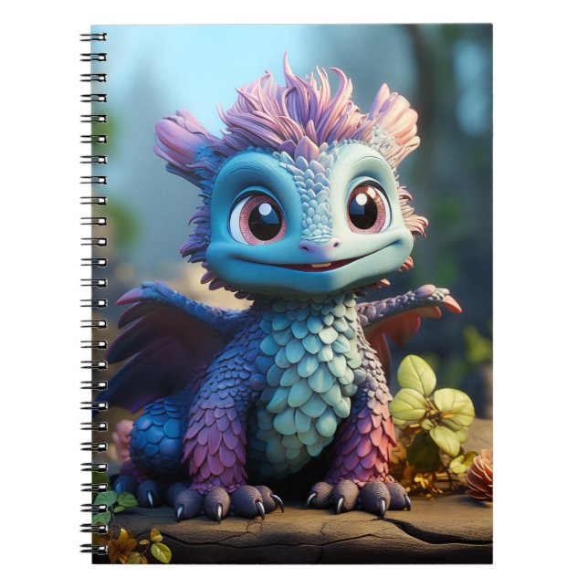 Aiden, en Whimsical Dragon Anteckningsbok (Framsidan)