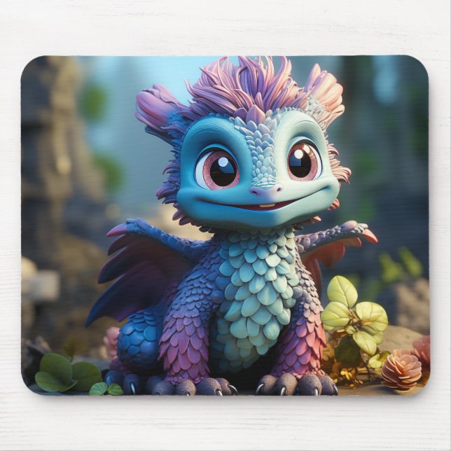 Aiden, en Whimsical Dragon Apron Musmatta (Framsidan)