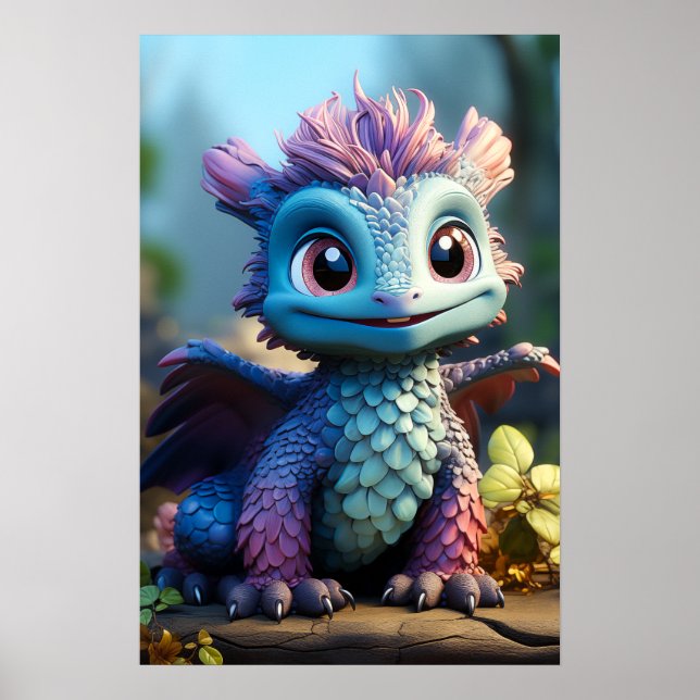 Aiden, en Whimsical Dragon Poster (Framsidan)