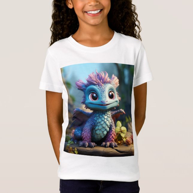 Aiden, en Whimsical Dragon T Shirt (Framsida)