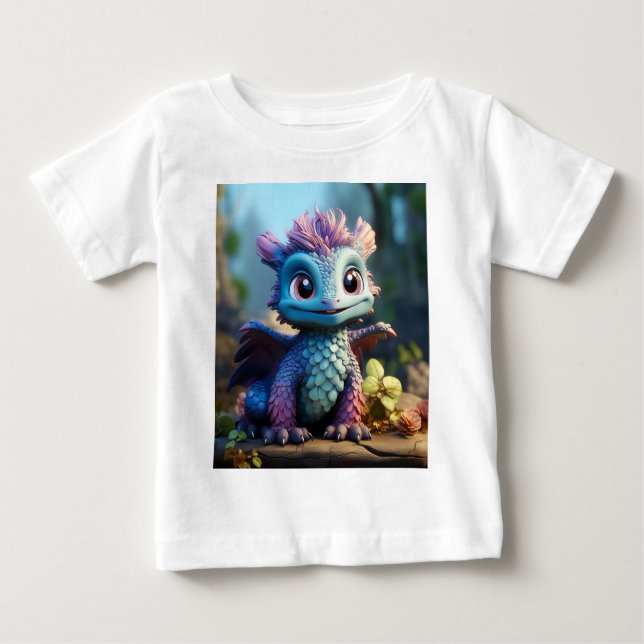 Aiden, en Whimsical Dragon T Shirt (Framsida)