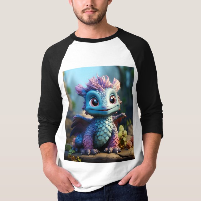 Aiden, en Whimsical Dragon T Shirt (Framsida)