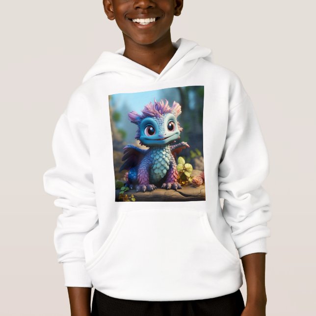 Aiden, en Whimsical Dragon T Shirt (Framsida)