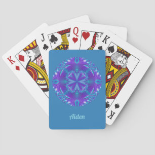 AIDEN ~ STUNNANDE! Lila, Aqua och Vit Design Casinokort