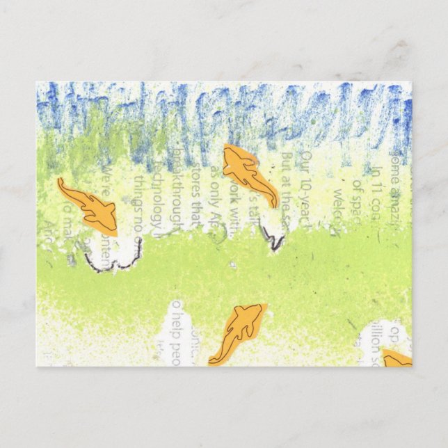 Aidens Aquatic Födelsedagsfest III Vykort (Framsida)