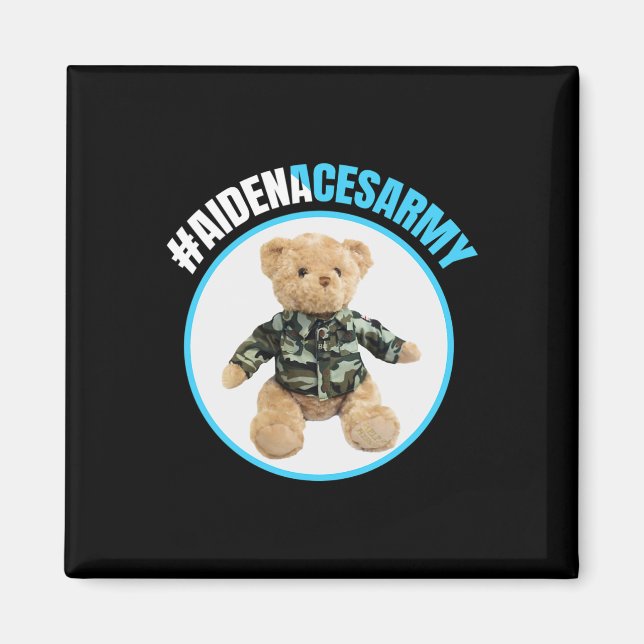Aidentiacesarméns kamp mot cancer Leukemia Aiden" Magnet (Framsidan)
