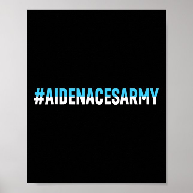 Aidentiacesarméns kamp mot cancer Leukemia Aiden" Poster (Framsidan)